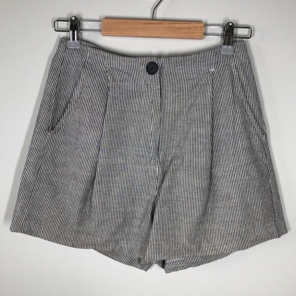 FRANK and Oak Striped Organic  Cotton Shorts Size 4 - Picture 1 of 6